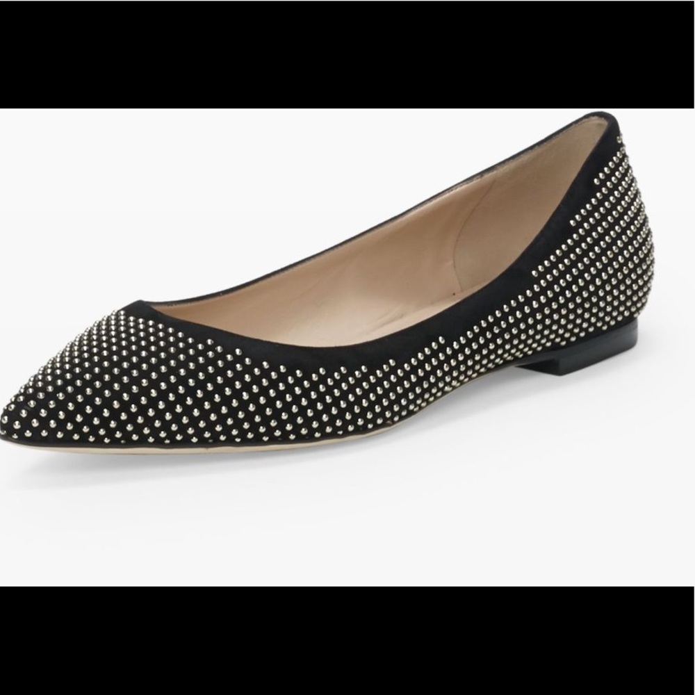 Club Monaco Erika Suede Studded Black Flats